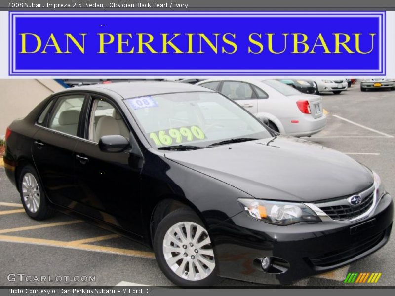 Obsidian Black Pearl / Ivory 2008 Subaru Impreza 2.5i Sedan