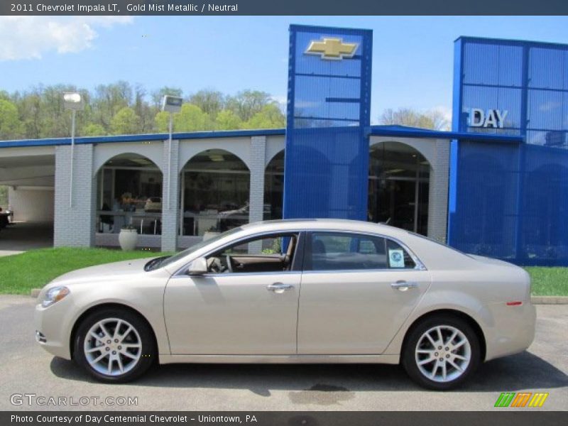 Gold Mist Metallic / Neutral 2011 Chevrolet Impala LT