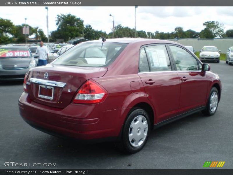 Sonoma Sunset / Beige 2007 Nissan Versa S