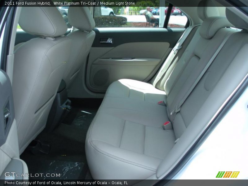 White Platinum Tri-Coat / Medium Light Stone 2011 Ford Fusion Hybrid