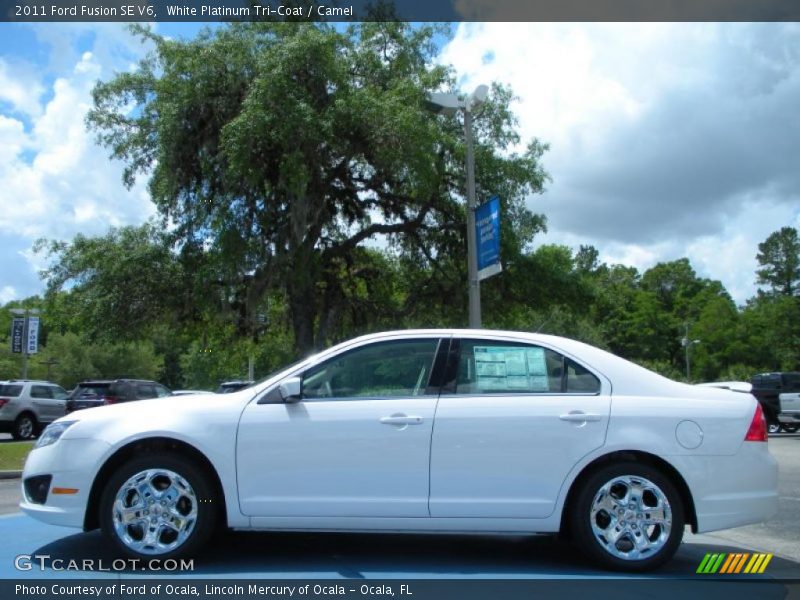 White Platinum Tri-Coat / Camel 2011 Ford Fusion SE V6