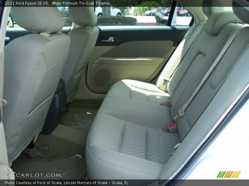 White Platinum Tri-Coat / Camel 2011 Ford Fusion SE V6
