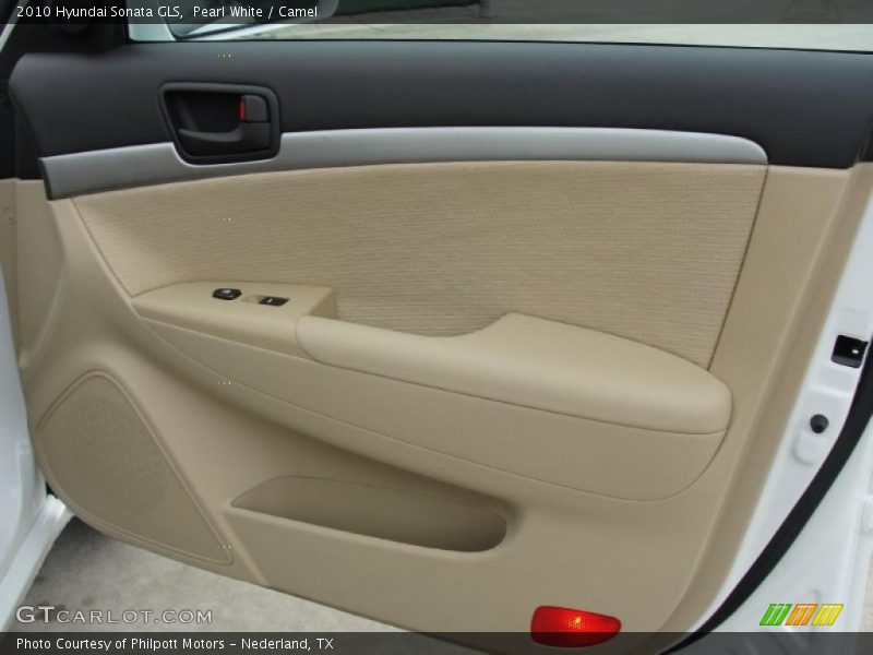 Pearl White / Camel 2010 Hyundai Sonata GLS