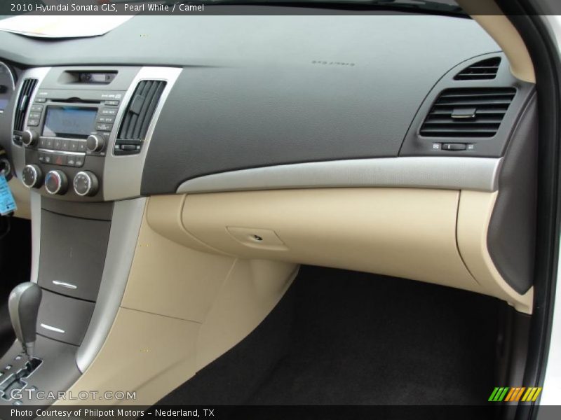 Pearl White / Camel 2010 Hyundai Sonata GLS