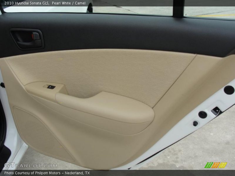 Pearl White / Camel 2010 Hyundai Sonata GLS