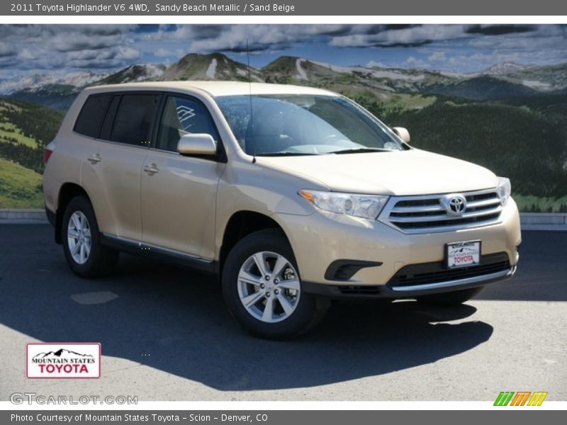 Sandy Beach Metallic / Sand Beige 2011 Toyota Highlander V6 4WD