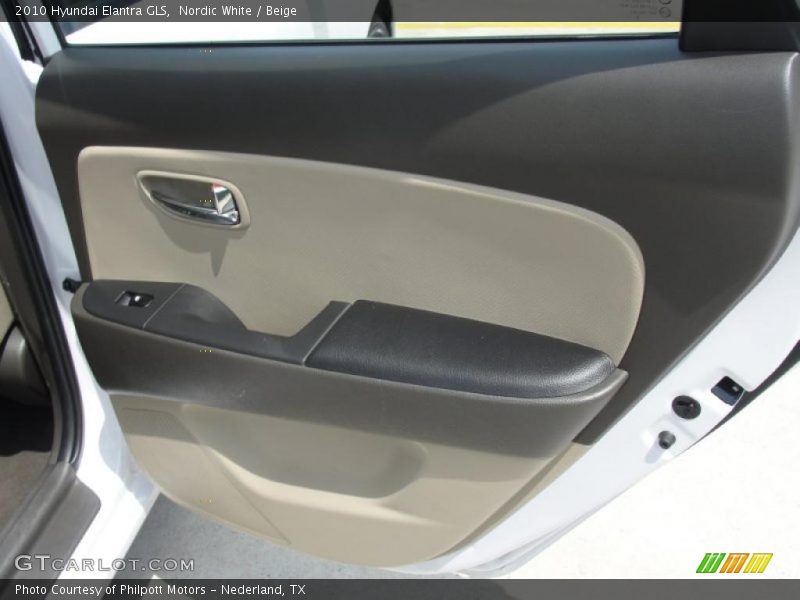 Nordic White / Beige 2010 Hyundai Elantra GLS