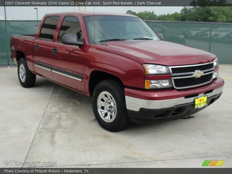 Sport Red Metallic / Dark Charcoal 2007 Chevrolet Silverado 1500 Classic LS Crew Cab 4x4