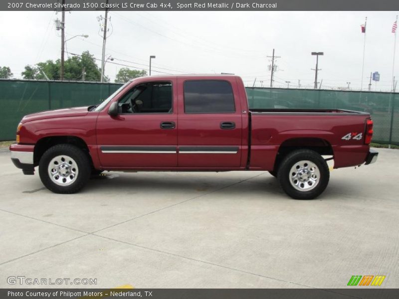 Sport Red Metallic / Dark Charcoal 2007 Chevrolet Silverado 1500 Classic LS Crew Cab 4x4