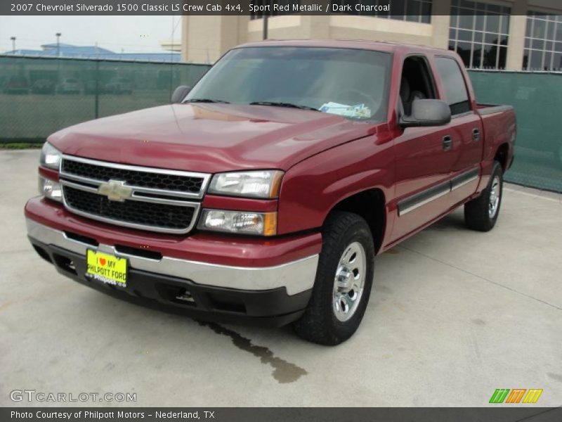 Sport Red Metallic / Dark Charcoal 2007 Chevrolet Silverado 1500 Classic LS Crew Cab 4x4