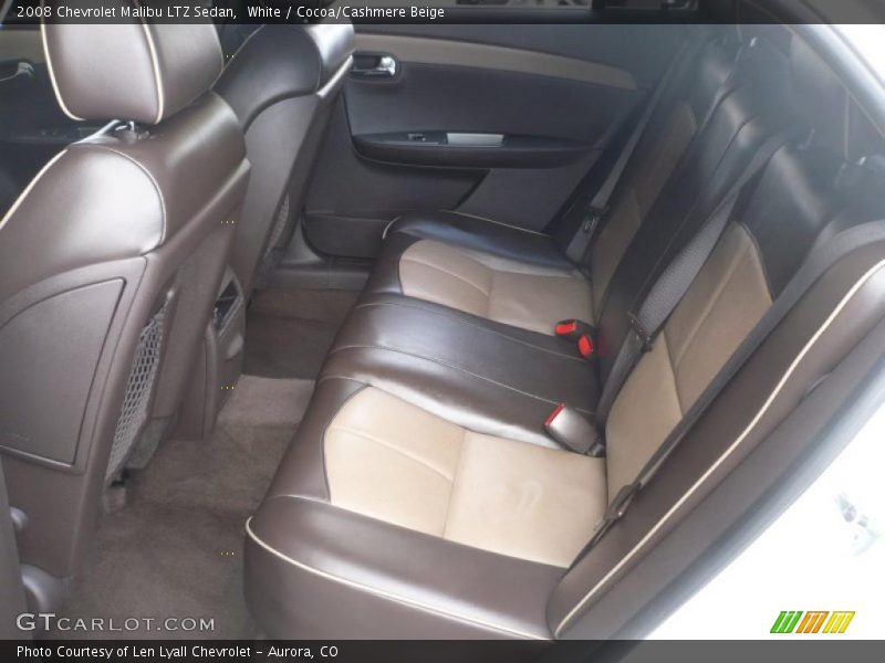 White / Cocoa/Cashmere Beige 2008 Chevrolet Malibu LTZ Sedan