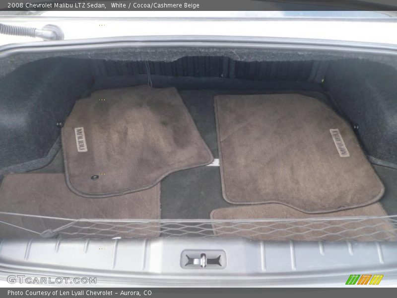 White / Cocoa/Cashmere Beige 2008 Chevrolet Malibu LTZ Sedan