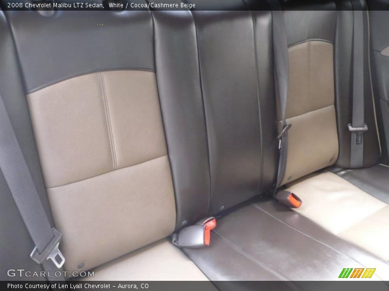 White / Cocoa/Cashmere Beige 2008 Chevrolet Malibu LTZ Sedan