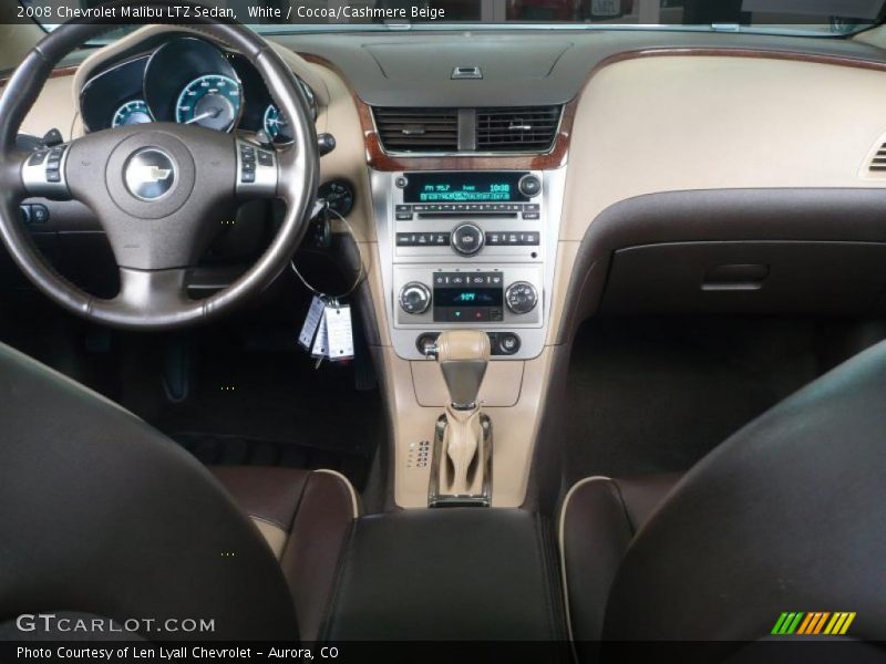 White / Cocoa/Cashmere Beige 2008 Chevrolet Malibu LTZ Sedan