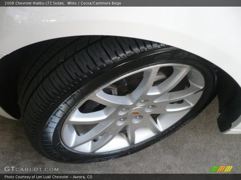 White / Cocoa/Cashmere Beige 2008 Chevrolet Malibu LTZ Sedan