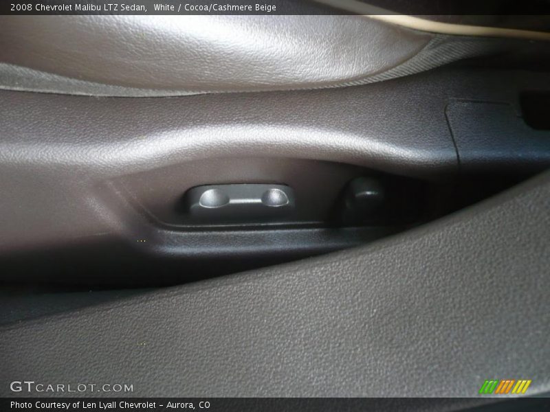 White / Cocoa/Cashmere Beige 2008 Chevrolet Malibu LTZ Sedan