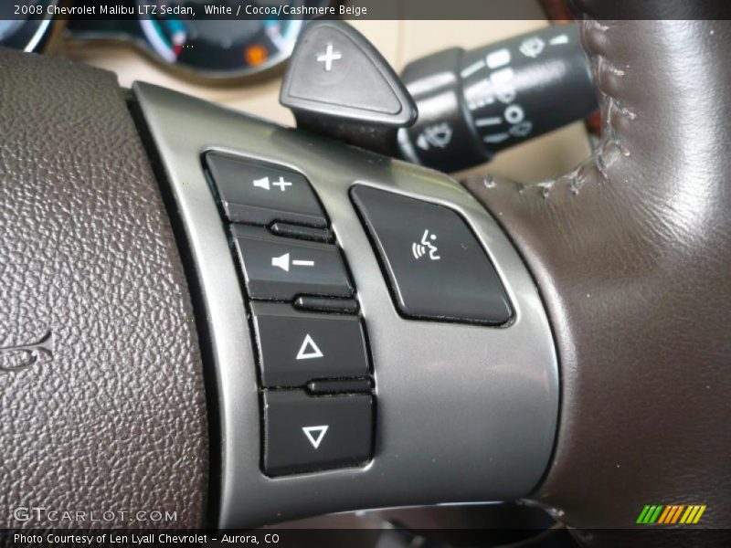 White / Cocoa/Cashmere Beige 2008 Chevrolet Malibu LTZ Sedan