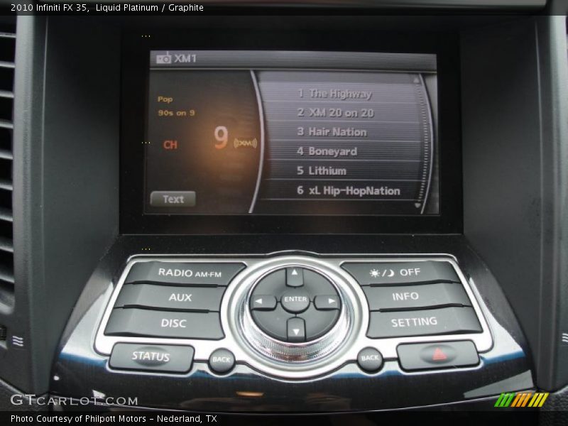 Controls of 2010 FX 35