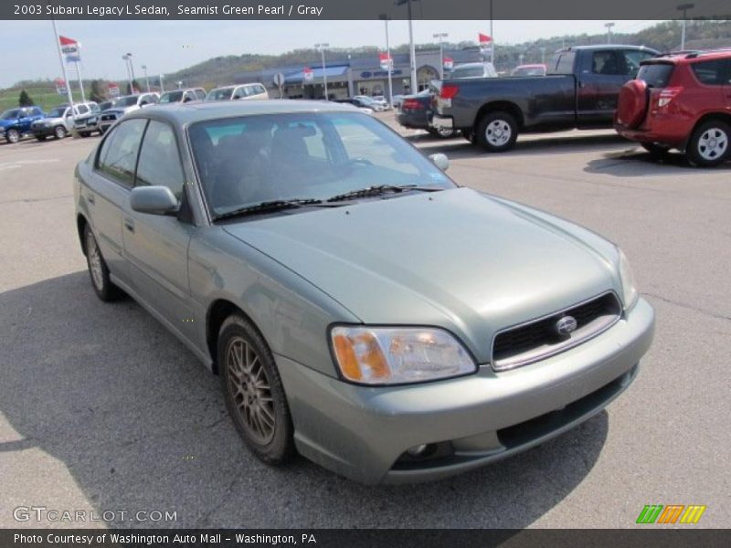 Seamist Green Pearl / Gray 2003 Subaru Legacy L Sedan