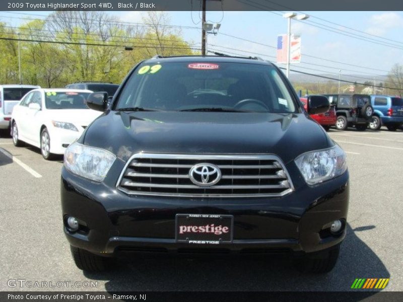 Black / Black 2009 Toyota Highlander Sport 4WD