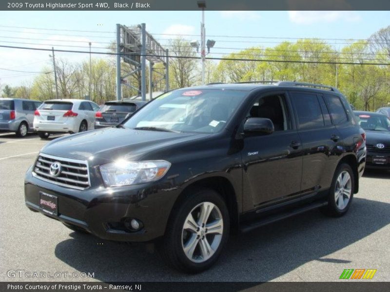 Black / Black 2009 Toyota Highlander Sport 4WD
