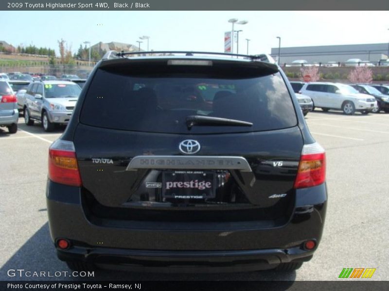 Black / Black 2009 Toyota Highlander Sport 4WD