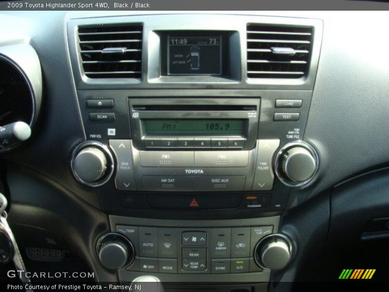 Black / Black 2009 Toyota Highlander Sport 4WD