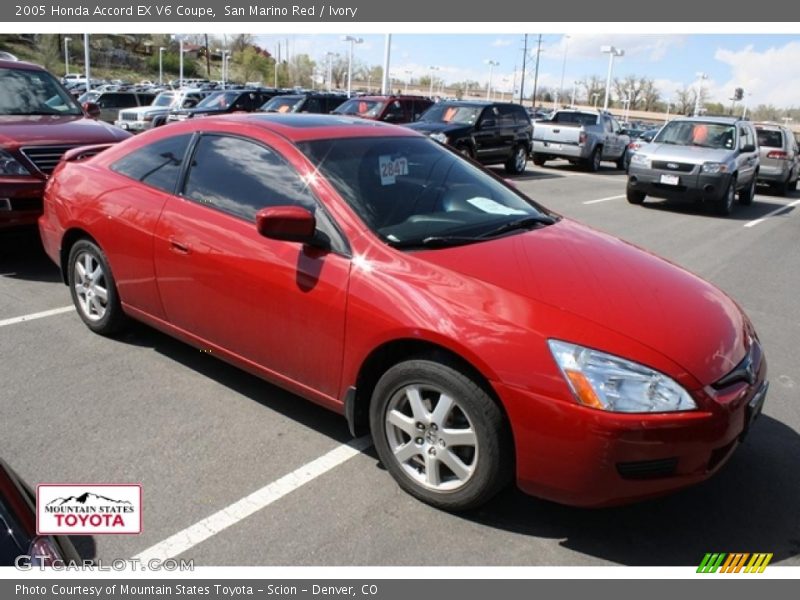 San Marino Red / Ivory 2005 Honda Accord EX V6 Coupe