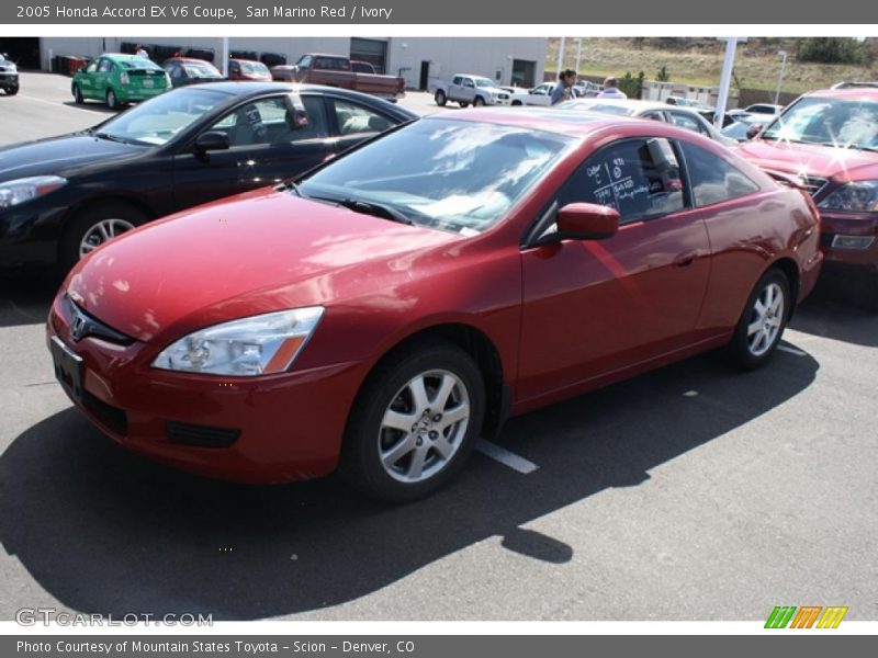 San Marino Red / Ivory 2005 Honda Accord EX V6 Coupe