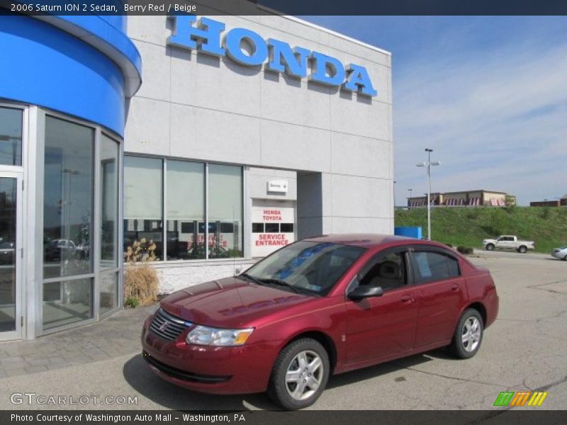 Berry Red / Beige 2006 Saturn ION 2 Sedan