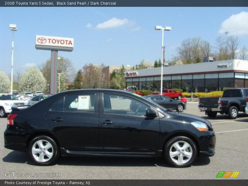 Black Sand Pearl / Dark Charcoal 2008 Toyota Yaris S Sedan