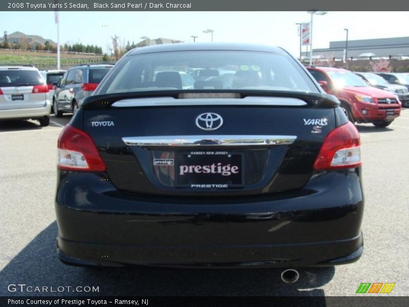 Black Sand Pearl / Dark Charcoal 2008 Toyota Yaris S Sedan