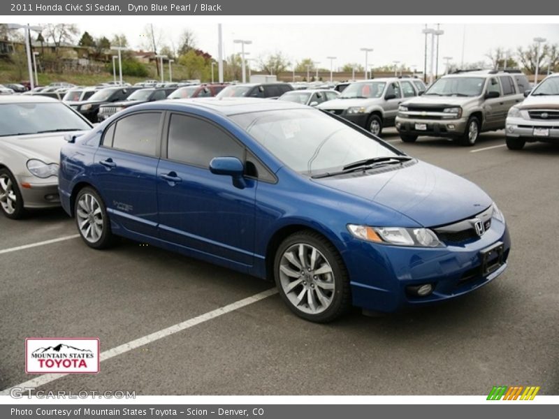 Dyno Blue Pearl / Black 2011 Honda Civic Si Sedan