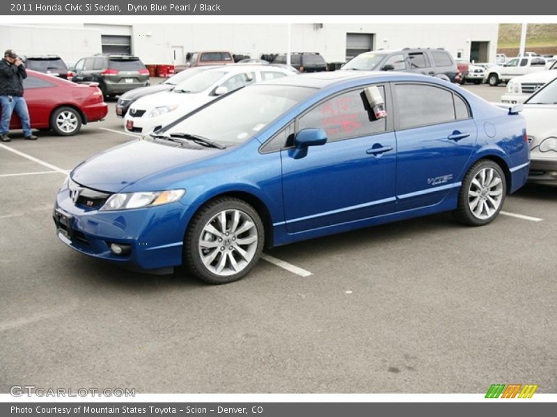 Dyno Blue Pearl / Black 2011 Honda Civic Si Sedan