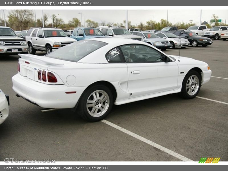 Crystal White / Black 1996 Ford Mustang GT Coupe