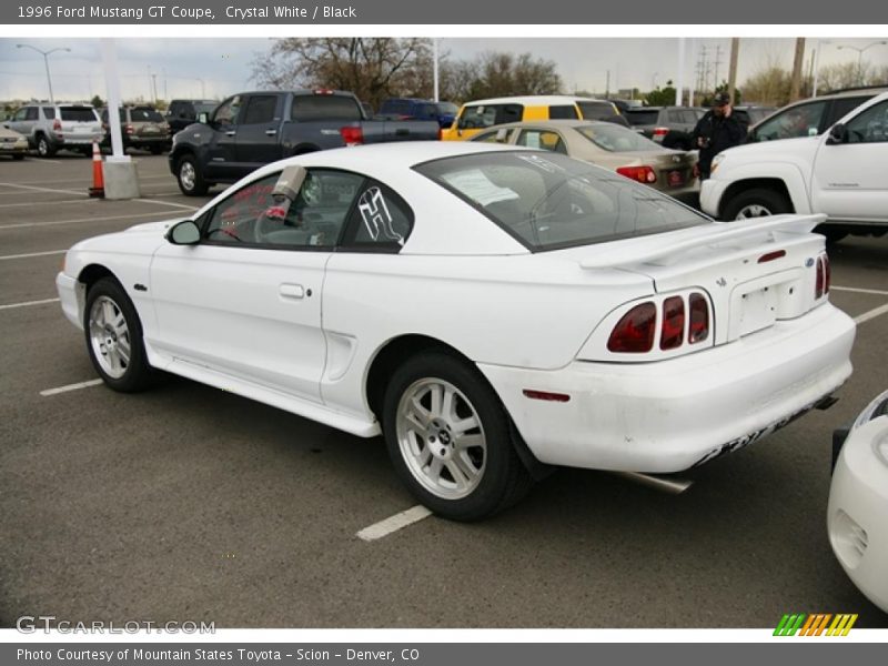 Crystal White / Black 1996 Ford Mustang GT Coupe