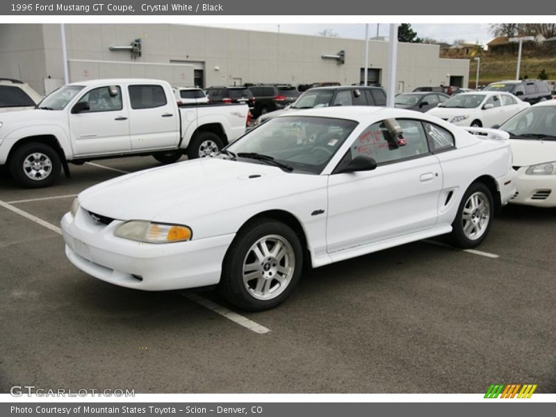 Crystal White / Black 1996 Ford Mustang GT Coupe