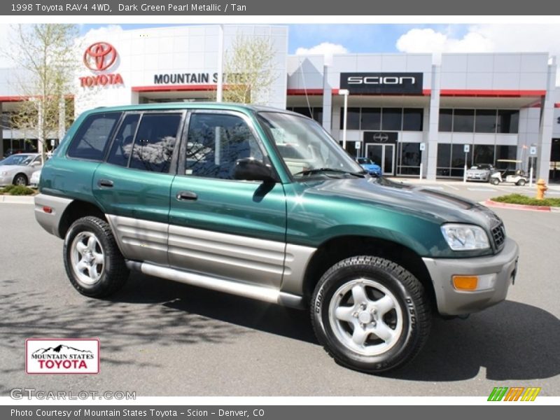 Dark Green Pearl Metallic / Tan 1998 Toyota RAV4 4WD