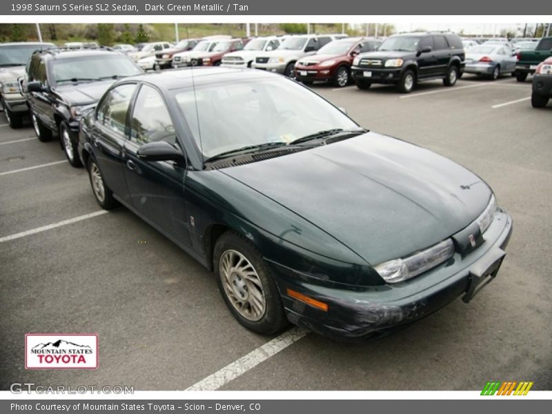 Dark Green Metallic / Tan 1998 Saturn S Series SL2 Sedan
