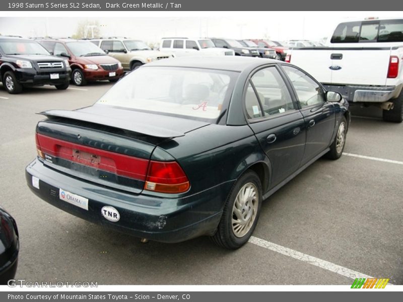 Dark Green Metallic / Tan 1998 Saturn S Series SL2 Sedan