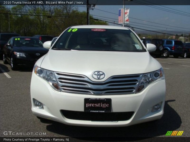 Blizzard White Pearl / Ivory 2010 Toyota Venza V6 AWD