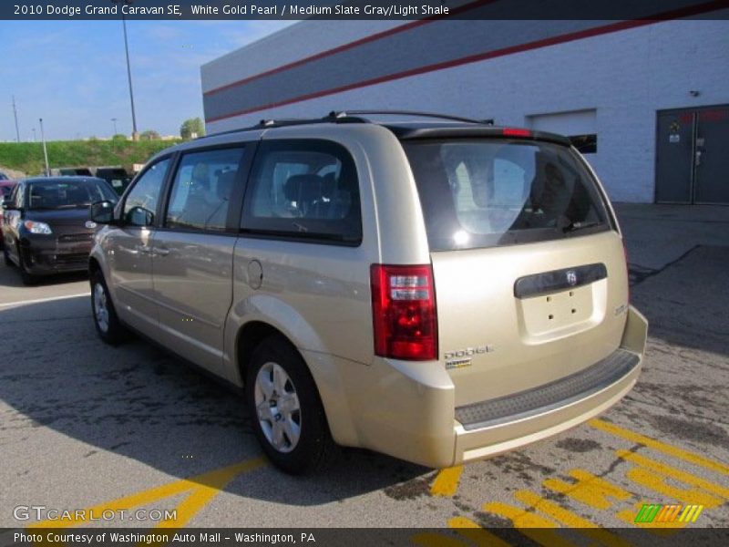 White Gold Pearl / Medium Slate Gray/Light Shale 2010 Dodge Grand Caravan SE