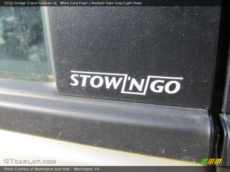 White Gold Pearl / Medium Slate Gray/Light Shale 2010 Dodge Grand Caravan SE