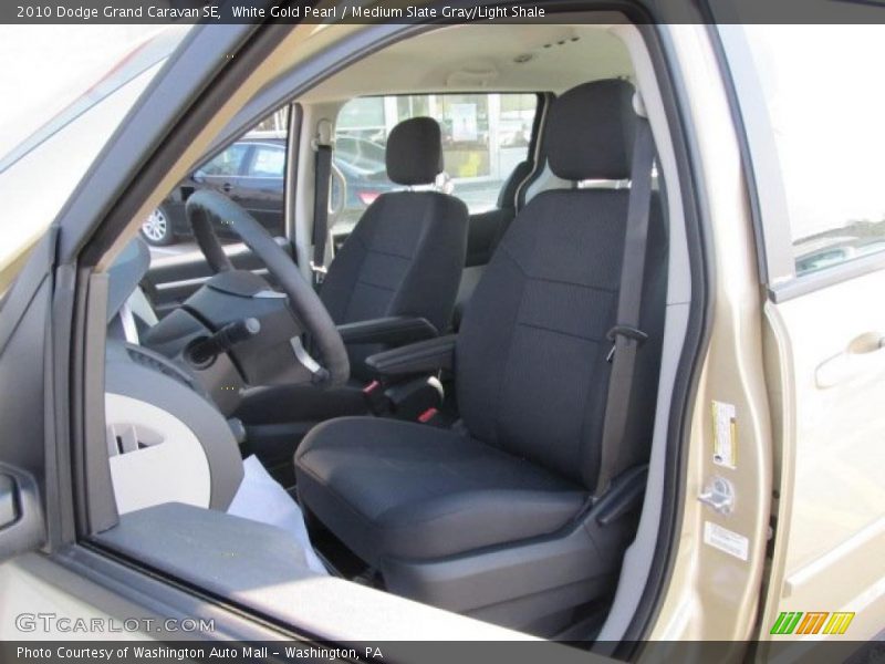 White Gold Pearl / Medium Slate Gray/Light Shale 2010 Dodge Grand Caravan SE