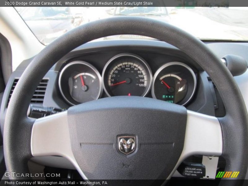 White Gold Pearl / Medium Slate Gray/Light Shale 2010 Dodge Grand Caravan SE
