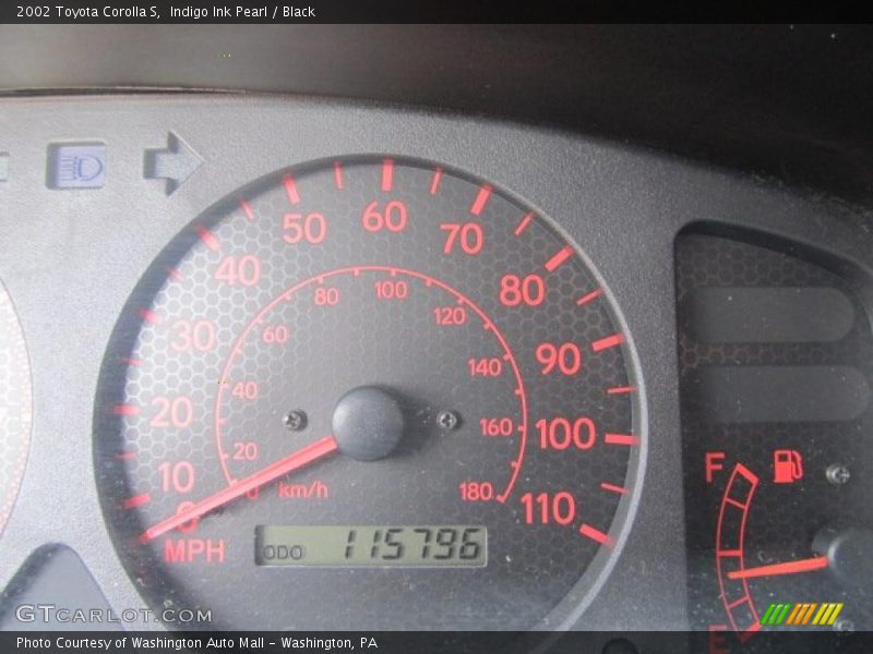 Indigo Ink Pearl / Black 2002 Toyota Corolla S