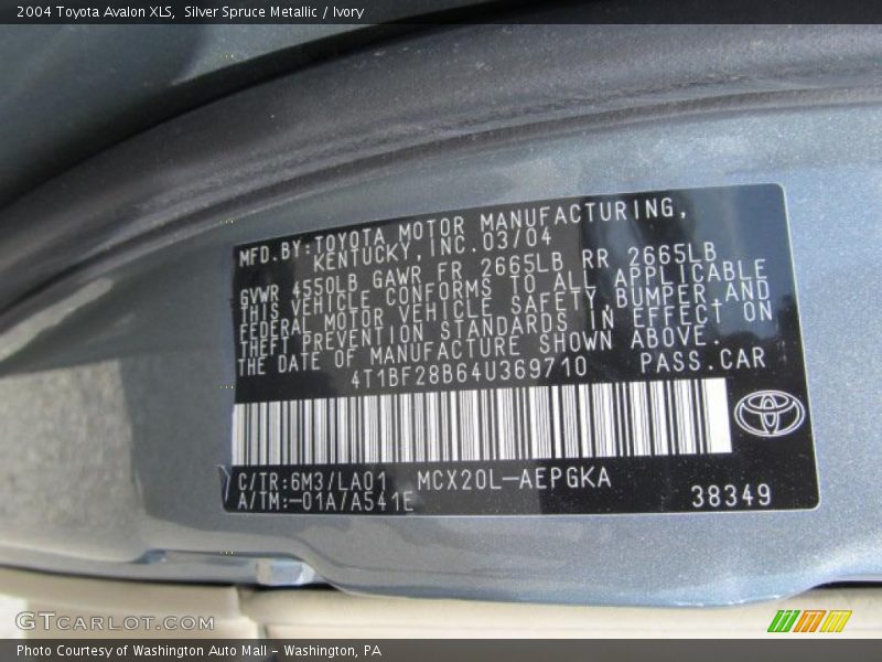 Silver Spruce Metallic / Ivory 2004 Toyota Avalon XLS