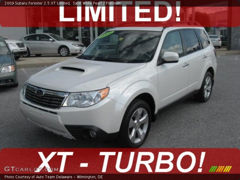 Satin White Pearl / Platinum 2009 Subaru Forester 2.5 XT Limited