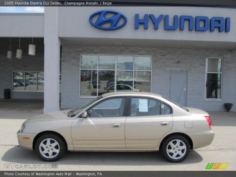 Champagne Metallic / Beige 2005 Hyundai Elantra GLS Sedan