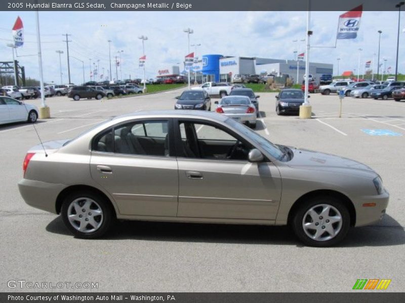 Champagne Metallic / Beige 2005 Hyundai Elantra GLS Sedan